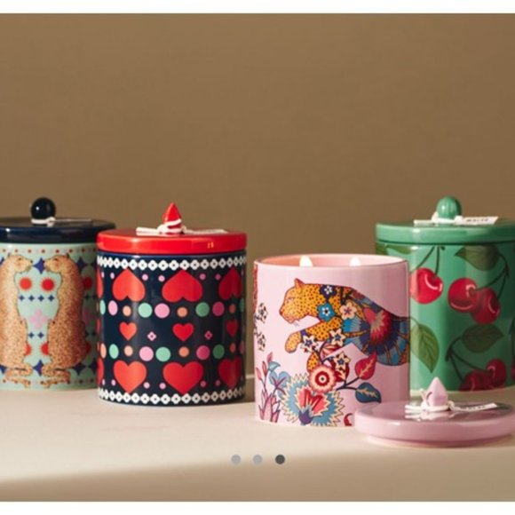 NWT-Anthropologie Maeve Floral Jasmine Blossom Ceramic Candle - Picture 4 of 5